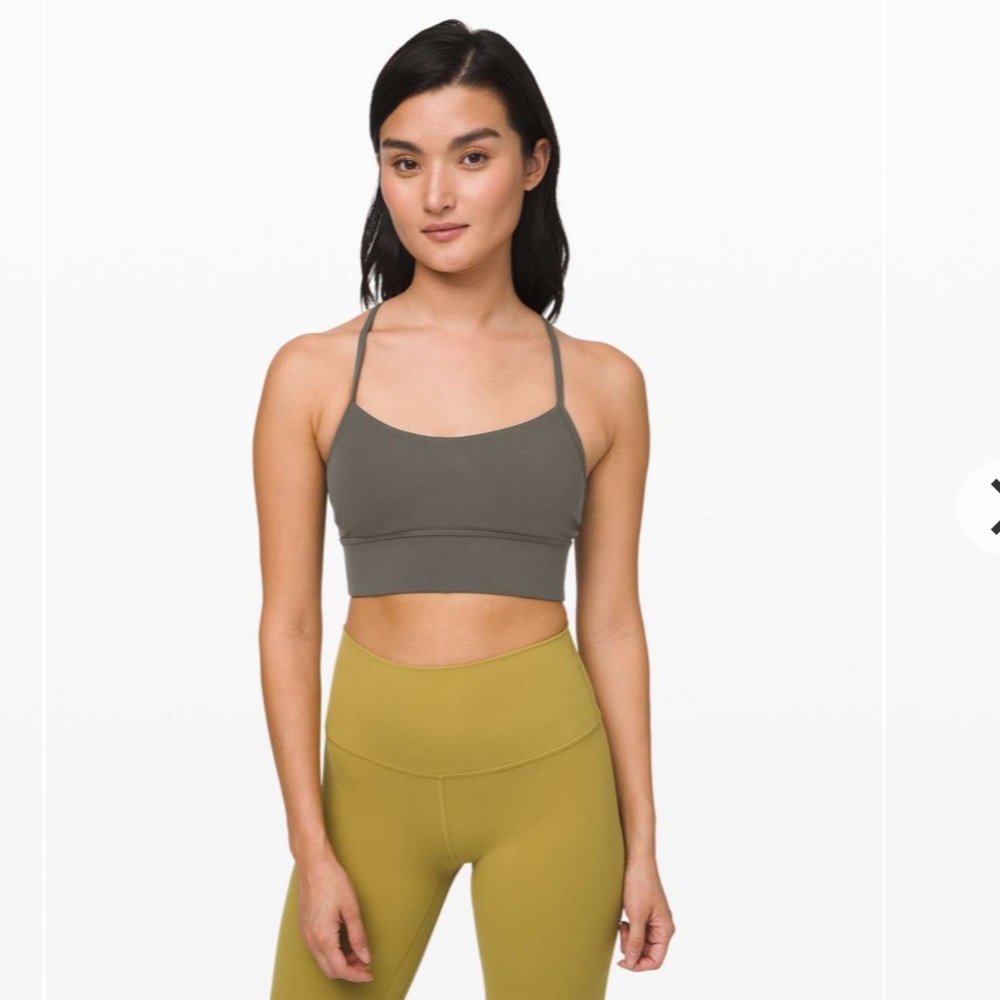 Lululemon Flow Y Bra Nulu *Light Support, Long Line
Grey Sage Size 12 Like New